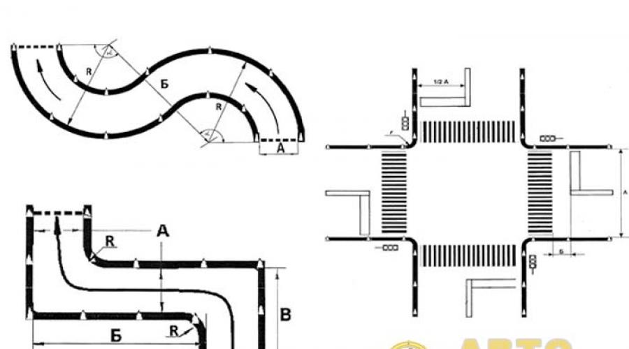Видеоуроки упражнений на автодроме. Змейка упражнения на автодроме схема. Схема упражнений на площадке ГАИ. Поворот на 90 градусов на автодроме. Упражнение поворот на 90 градусов автодром.